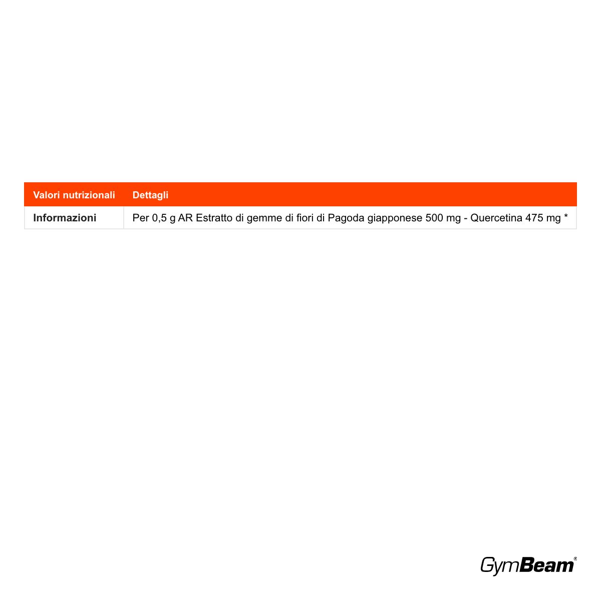 GymBeam Quercetina in Polvere 95% quercetina