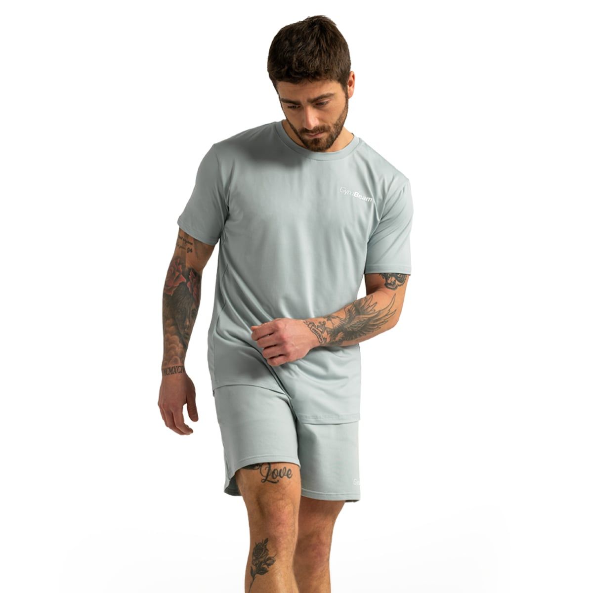 GymBeam T-shirt uomo Limitless regular manica corta Eucalypt