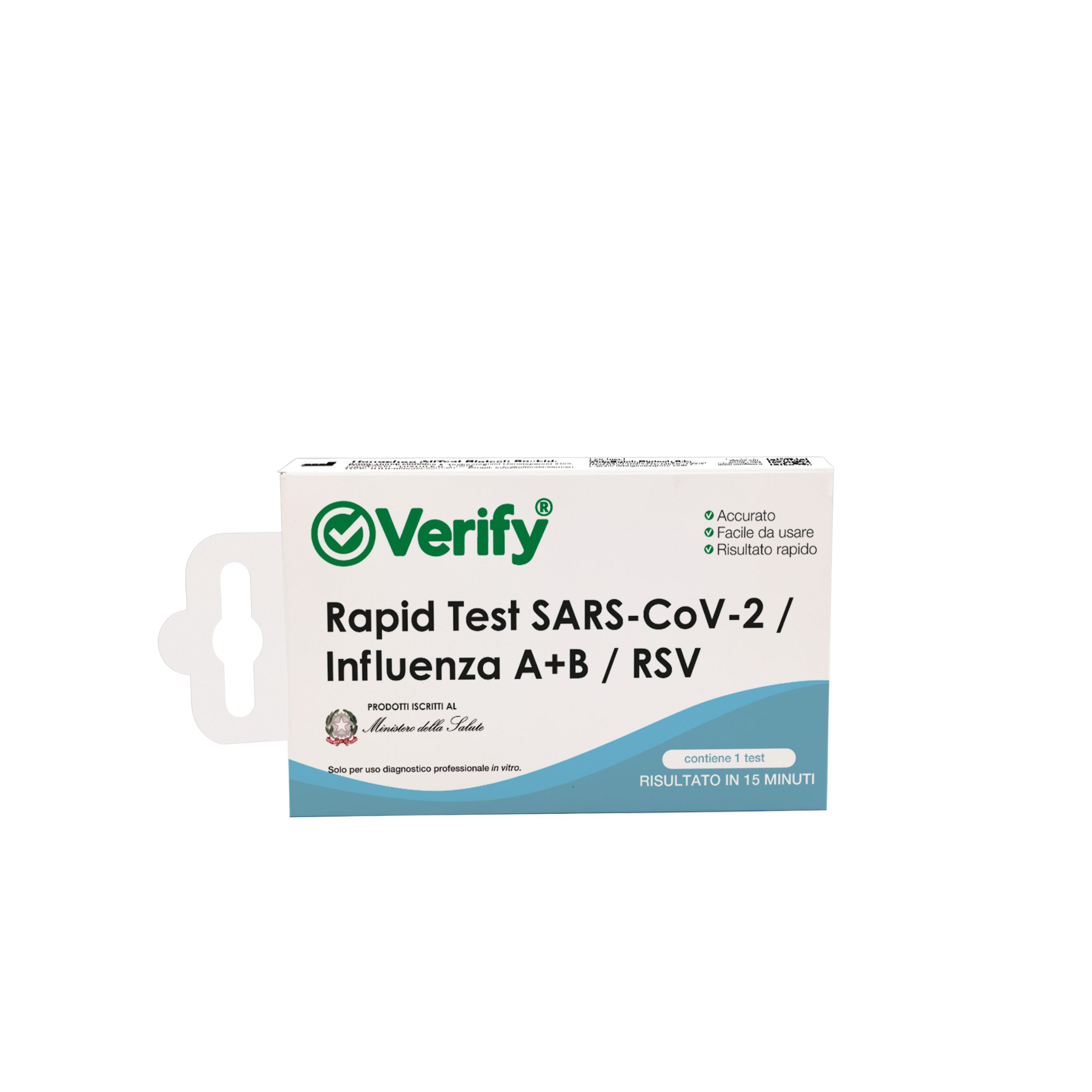 Verify test rapido Sars Cov 2  Influenza A E B, RSV