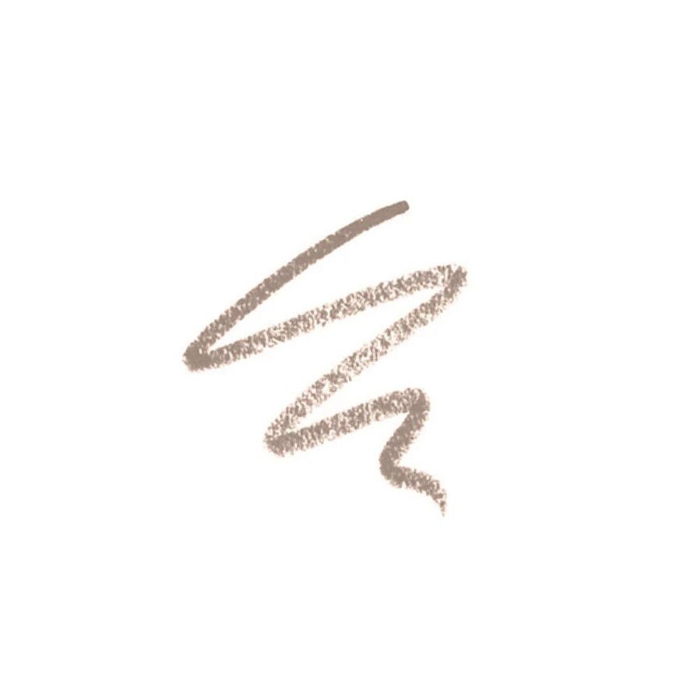 Traccia marrone chiaro su sfondo bianco. A forma di 'S' curvo.