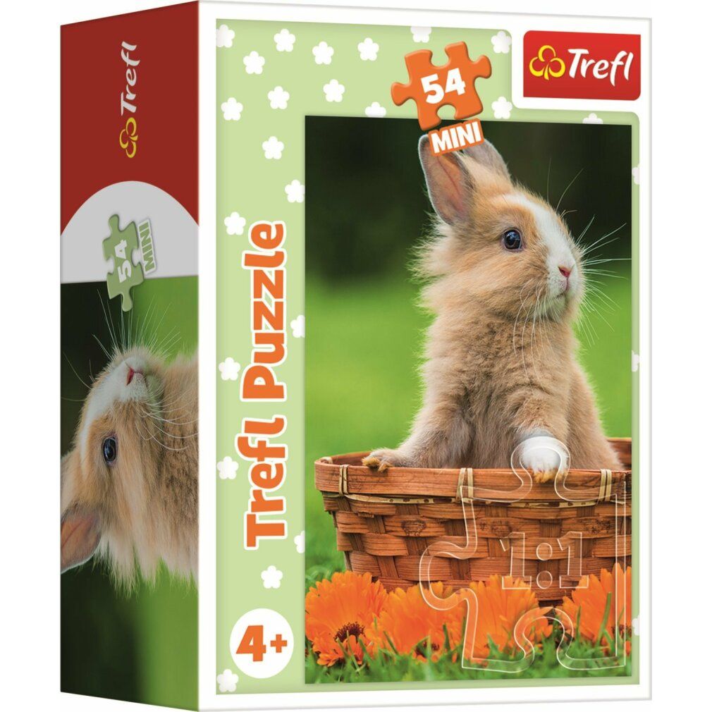trefl Puzzle Animali carini: Coniglio in un cesto 54 pezzi