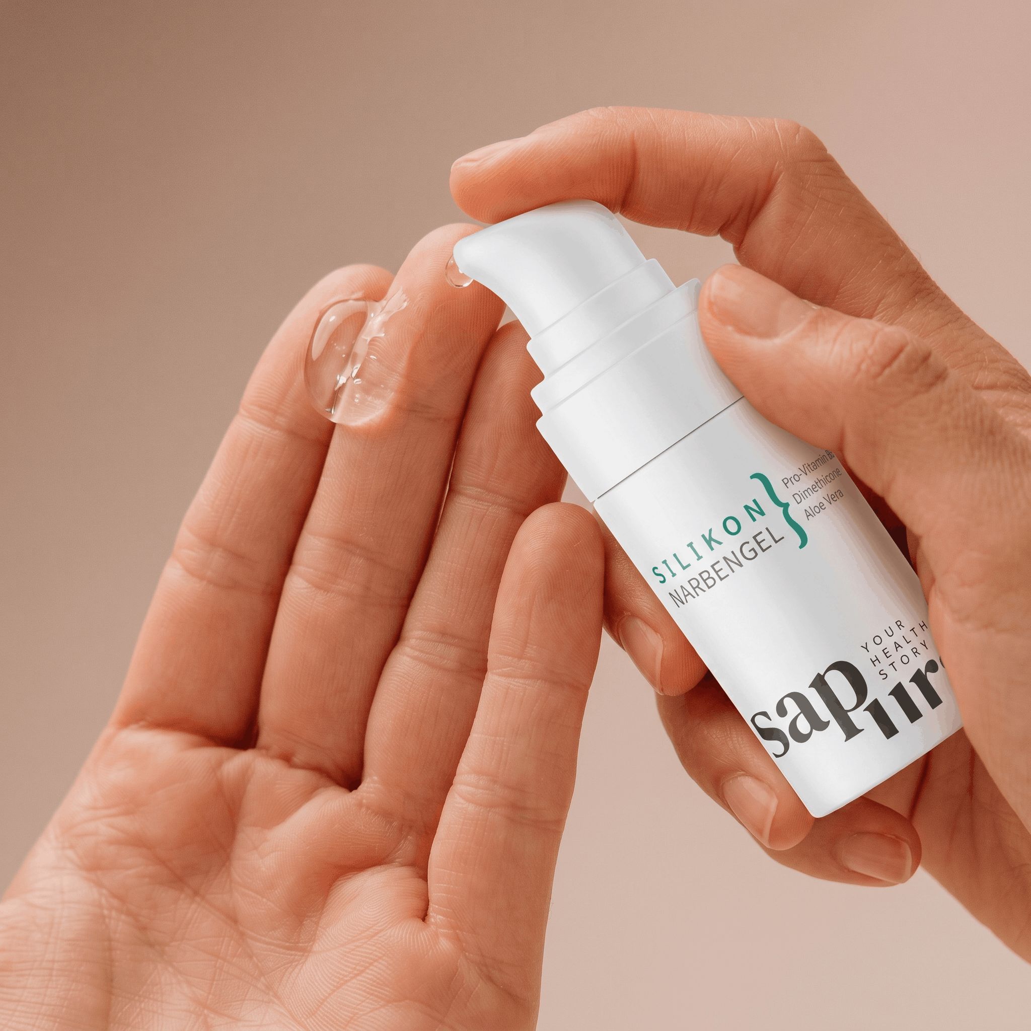 Mani con gel di silicone per cicatrici, Pro-Vitamina B5 e Aloe Vera.