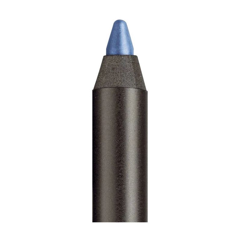 Matita occhi blu appuntita con punta argentata.