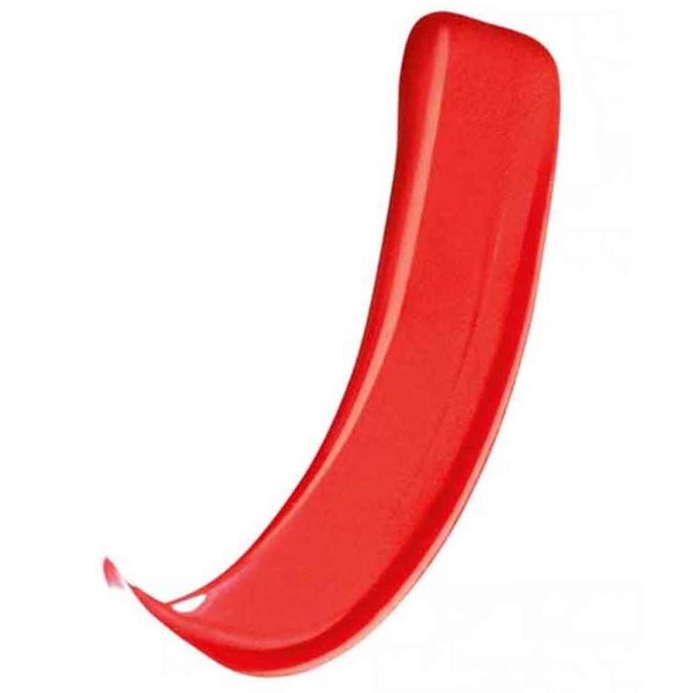 Traccia di rossetto rosso. Texture lucida.