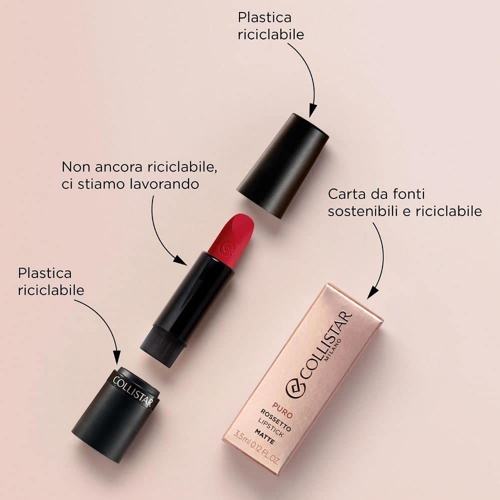 Rossetto rosa in stick nero. Marchio Collistar.