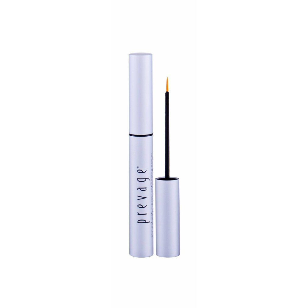 Tubo argentato con applicatore nero. Scritta: prevage. Punta con liquido arancione.