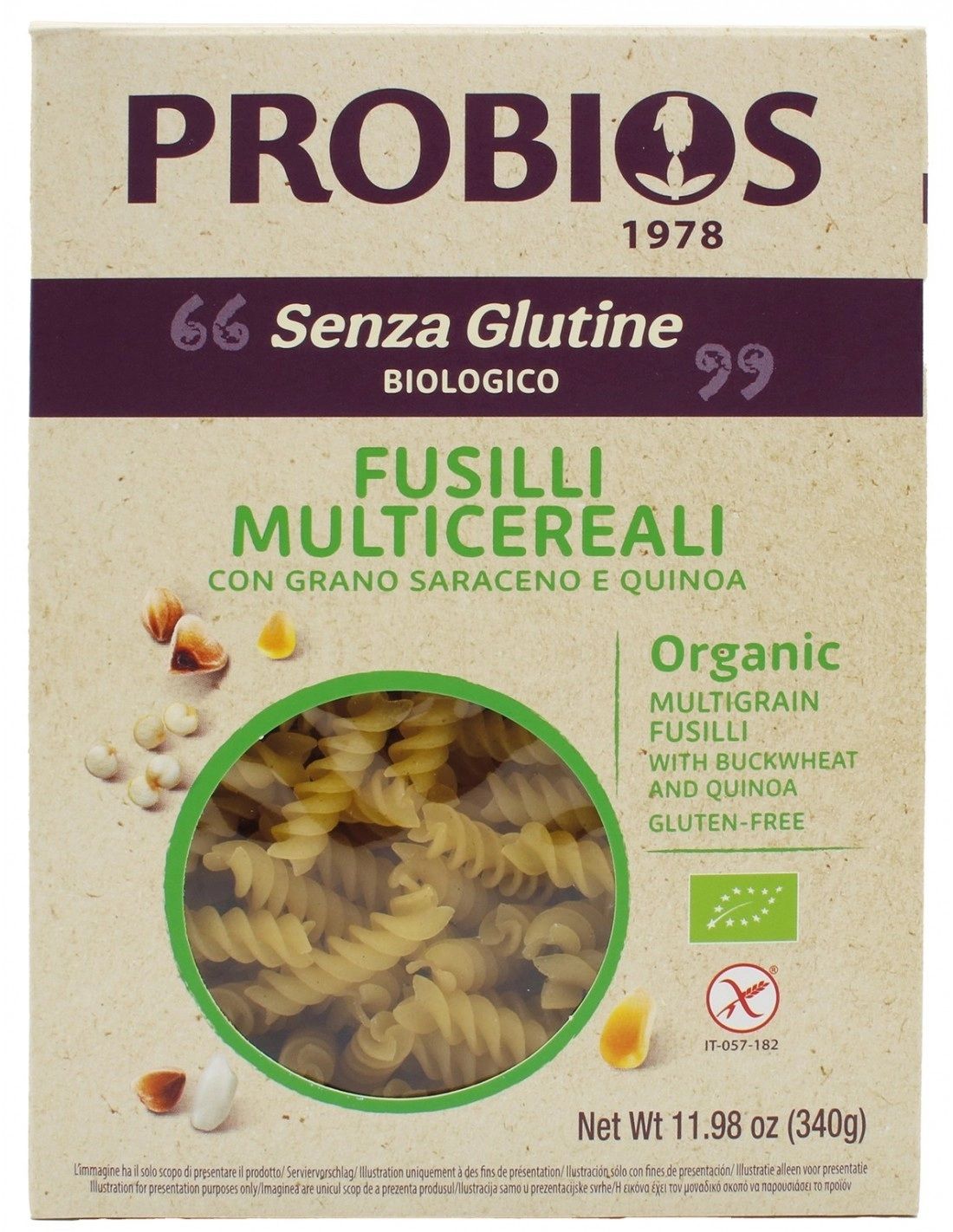 Fusilli multicereali senza glutine - Probios