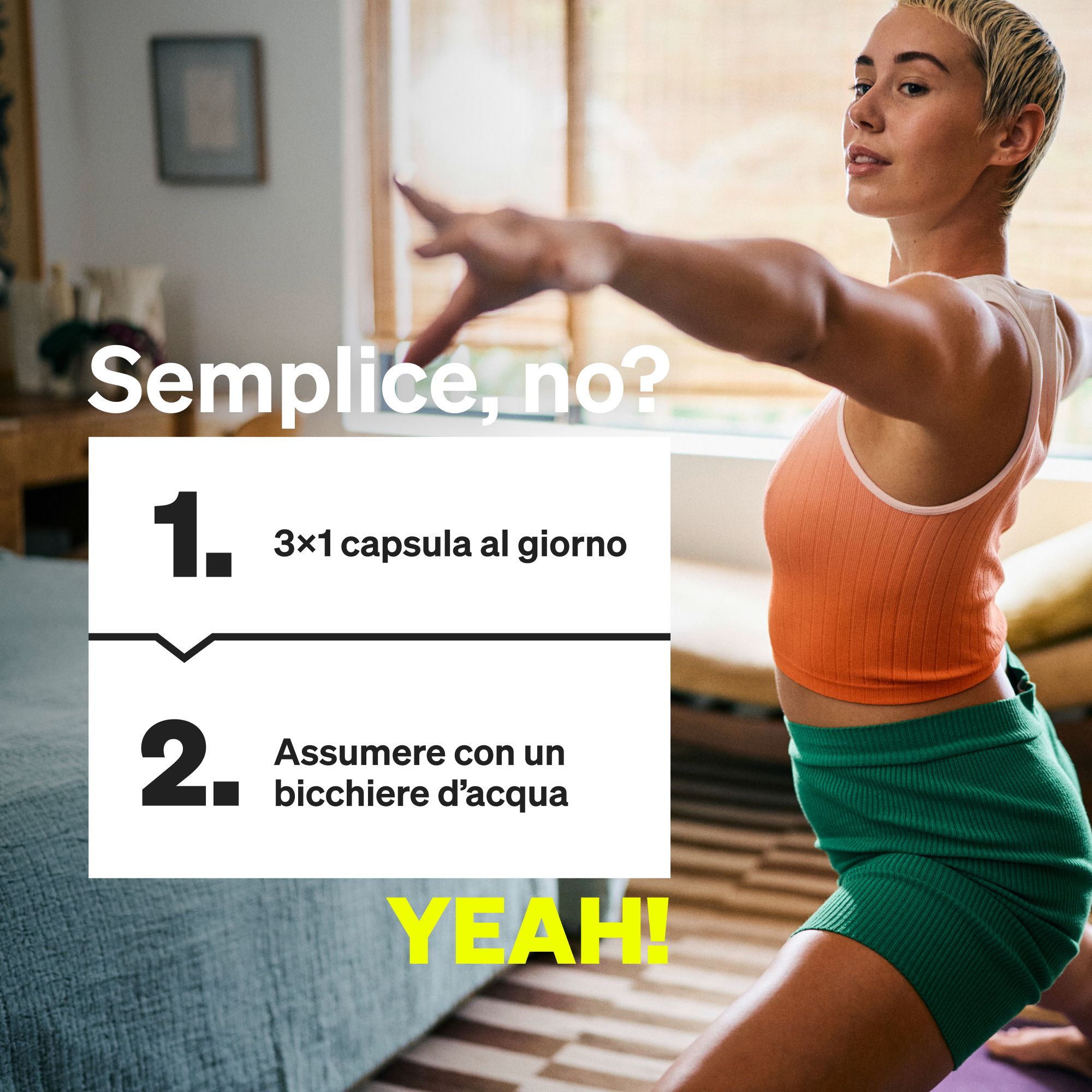 Flacone di capsule di Magnesio L-Treonato di natural elements.
