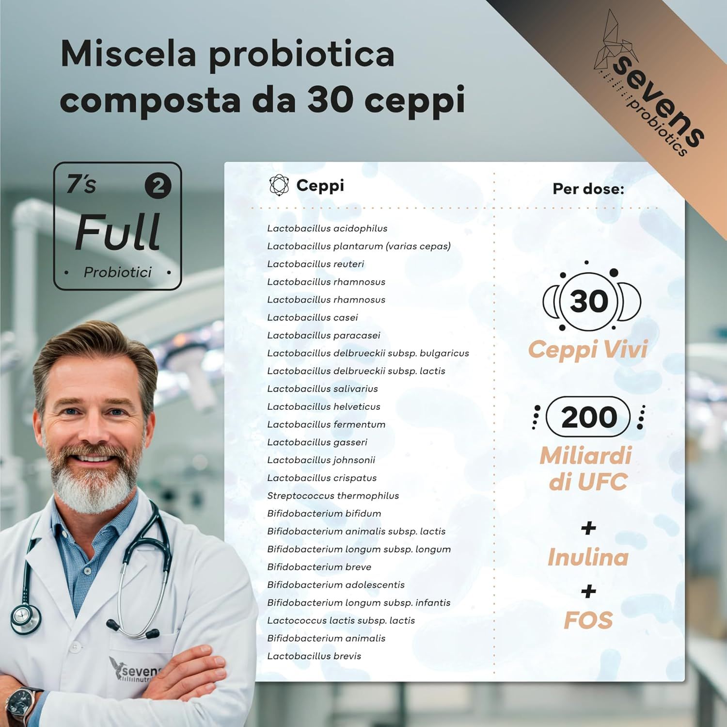 SEVENS NUTRITION Capsule Complesso di Probiotici