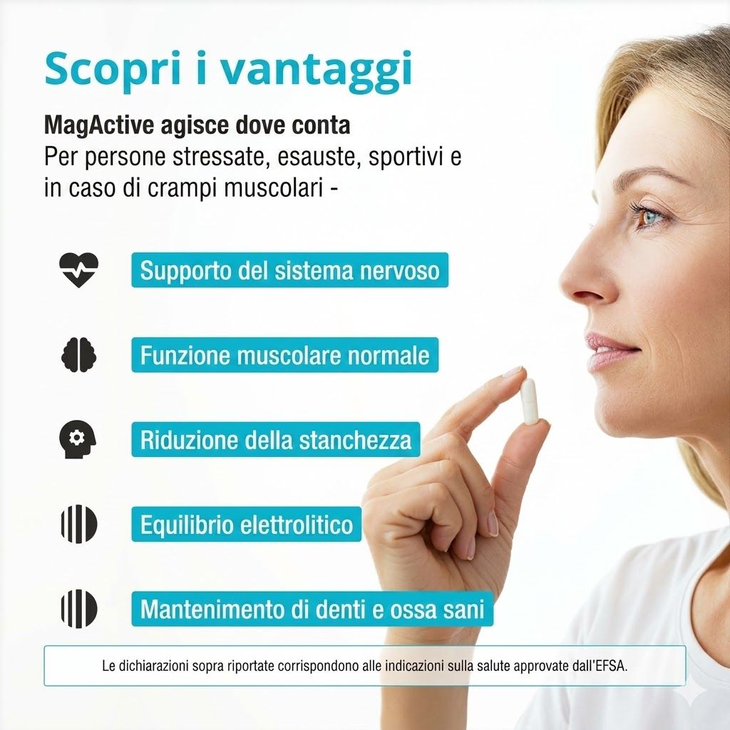 Bio Medical Pharma Capsule Complesso di Magnesio MagActive con Vitamina B6