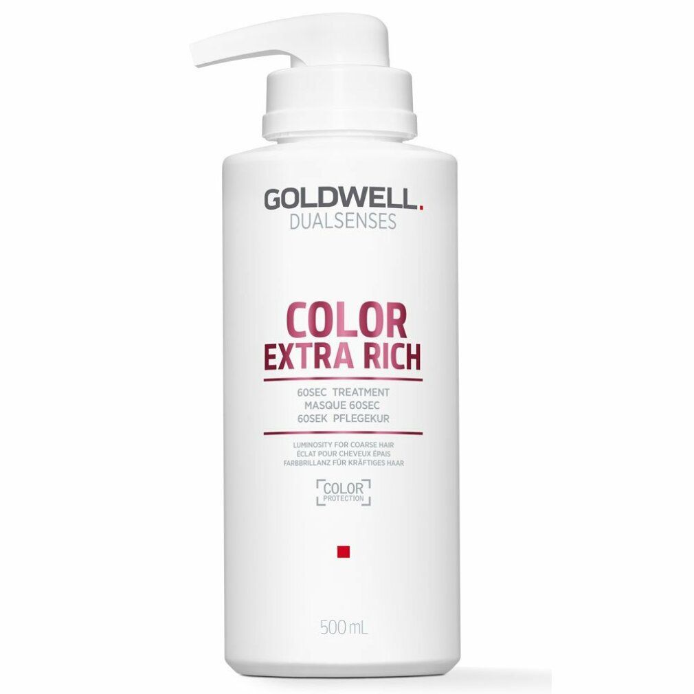 Goldwell Dual Senses Color Extra Rich. Flacone bianco con dosatore. Scritta Color Extra Rich. 500ml.