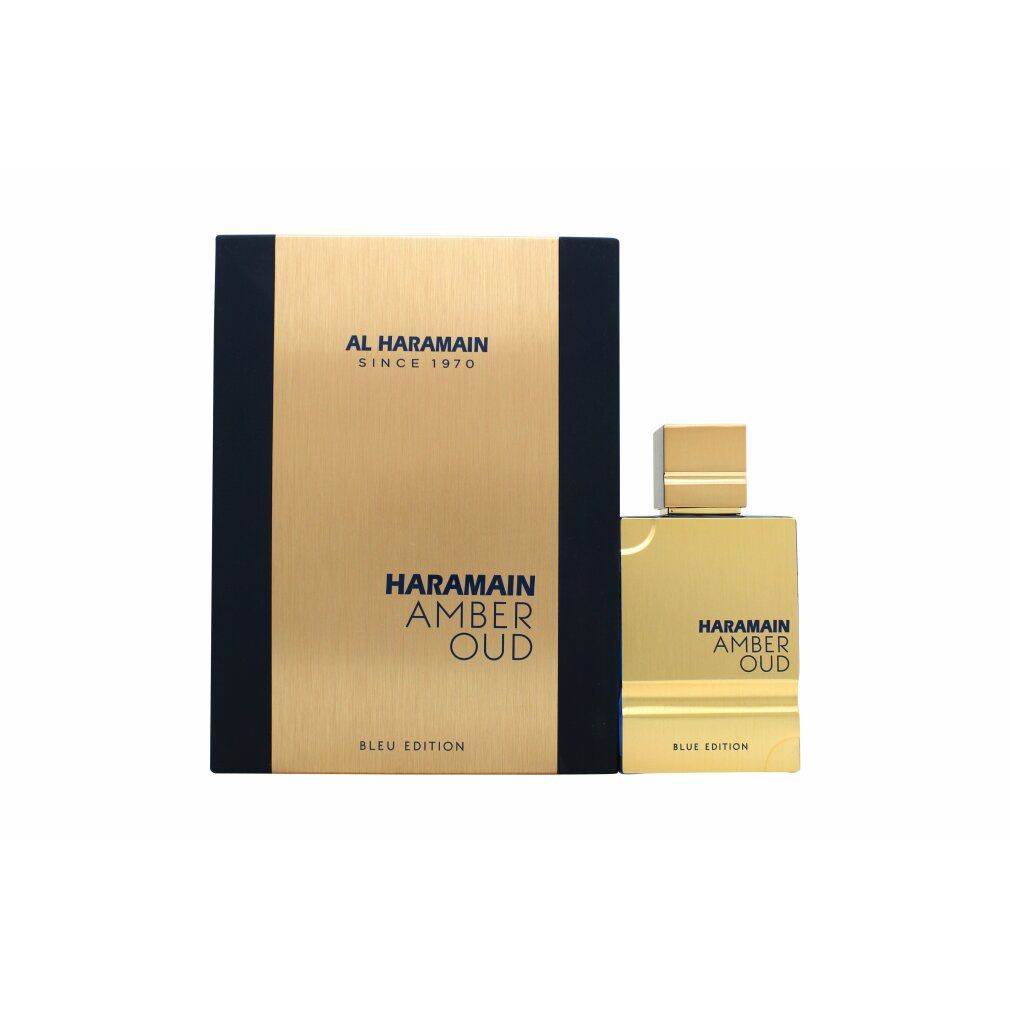 Flacone di profumo dorato con tappo dorato. Confezione rettangolare con logo del marchio e nome del prodotto.