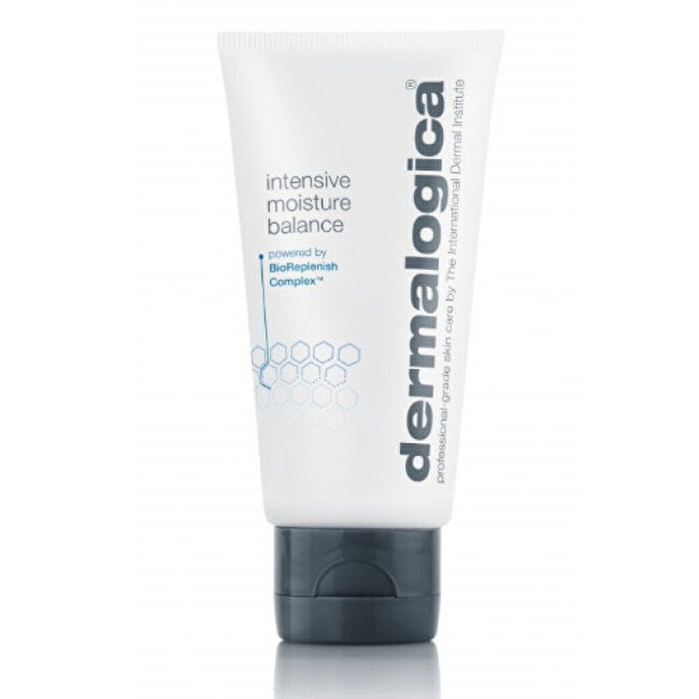 Tubo bianco Dermalogica Intensive Moisture Balance. Tappo grigio a scatto.