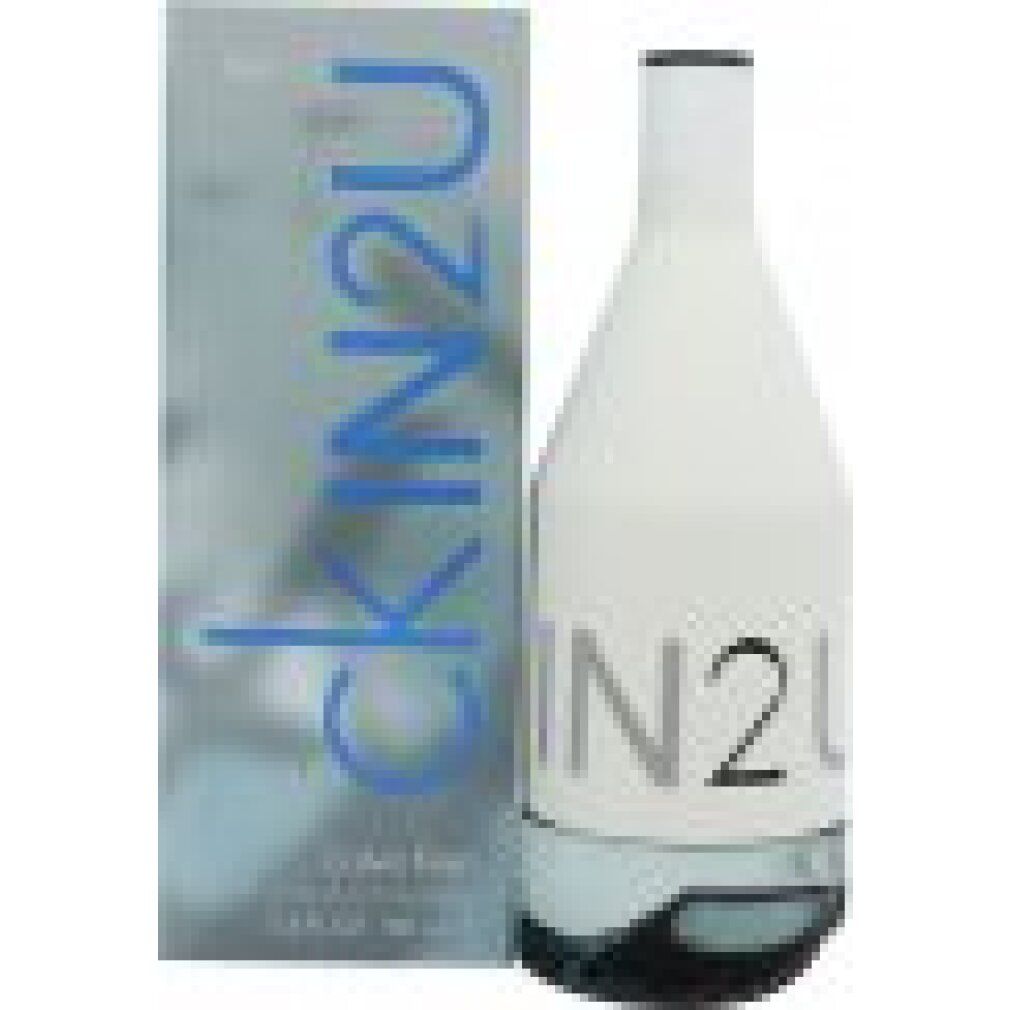 Flacone e scatola. Flacone con scritta "IN2U". Scatola con scritta "CK IN2U". Logo "Calvin Klein" e nome del prodotto.