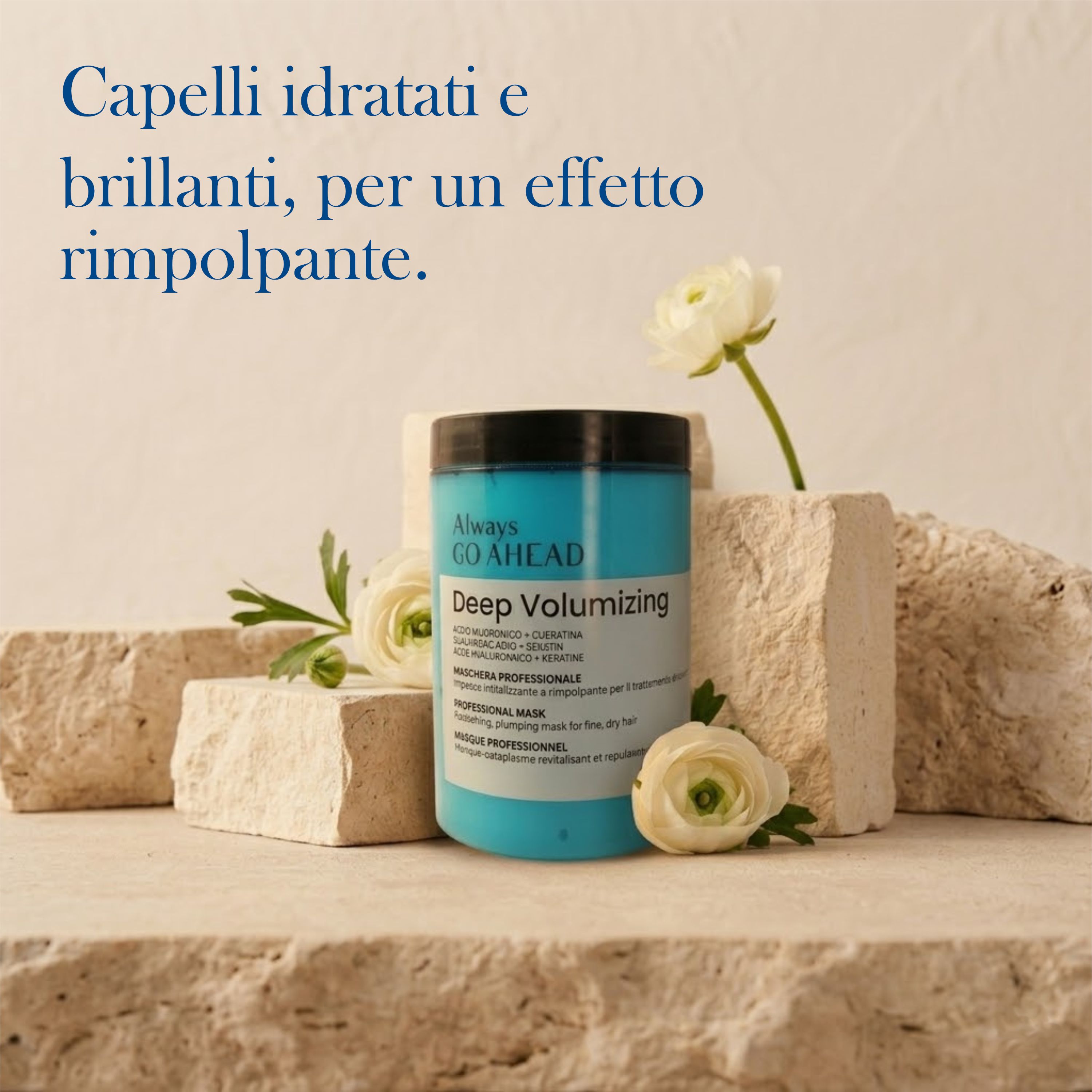 ALWAYS GO AHEAD Deep Volumizing Kit Shampoo e Maschera  Capelli Fini e Disidratati