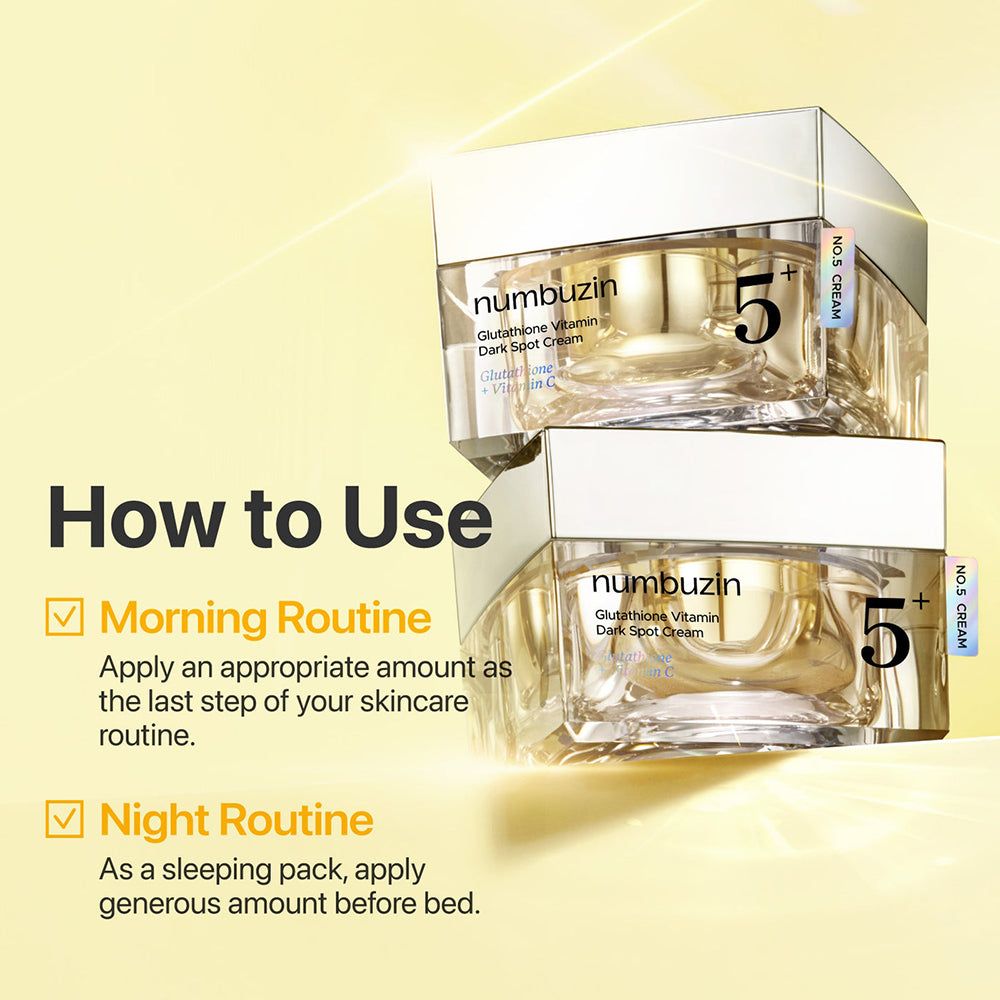 NUMBUZIN Nr.5 Crema laser illuminante al Glutatione, Vitamina C e Niacinamide