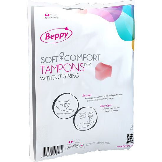 Beppy Soft + Comfort Tamponi DRY senza filo, 3 pezzi.