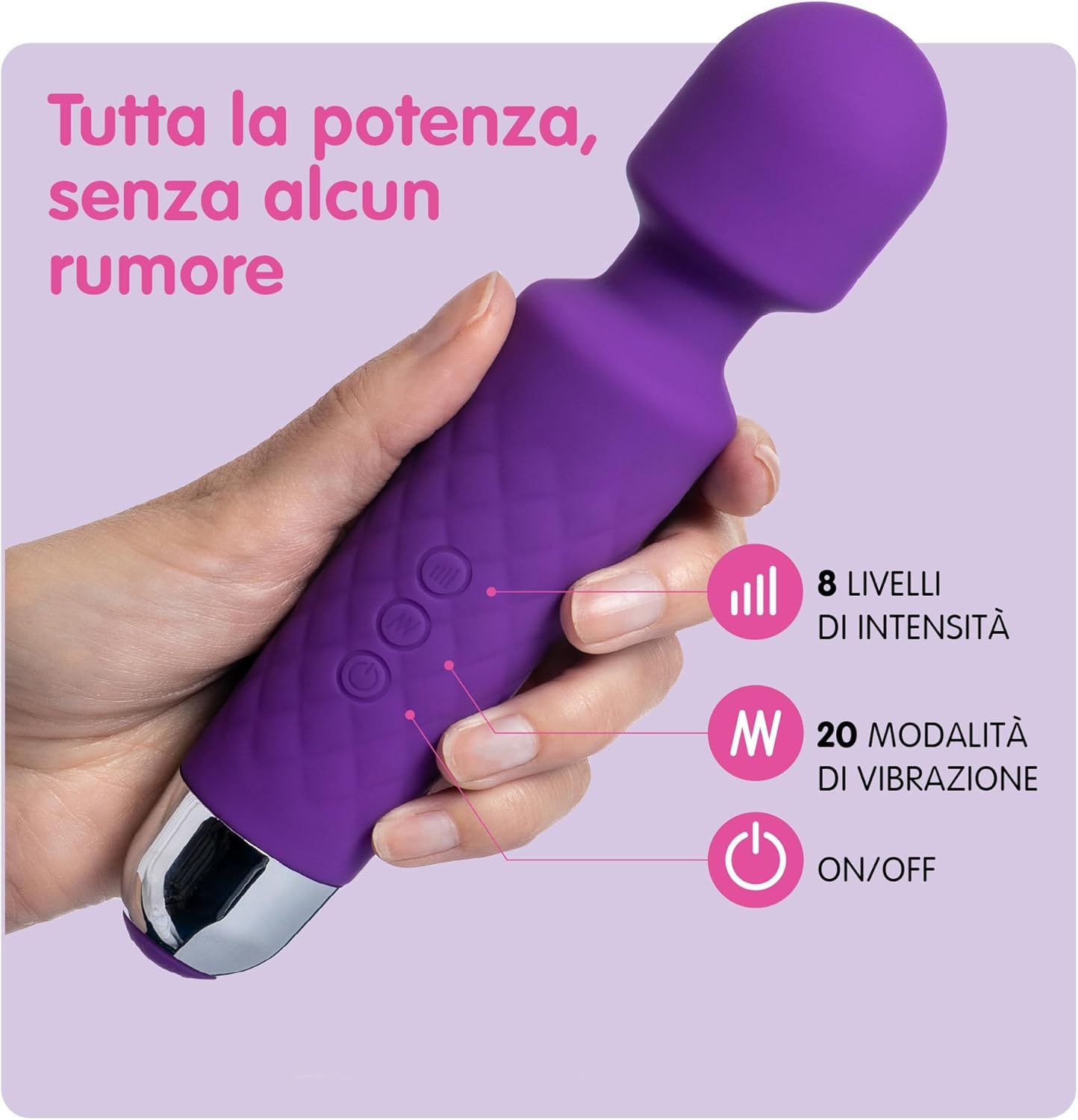 Oliver James Vibratore per donne – Silenzioso e potente, colore lilla