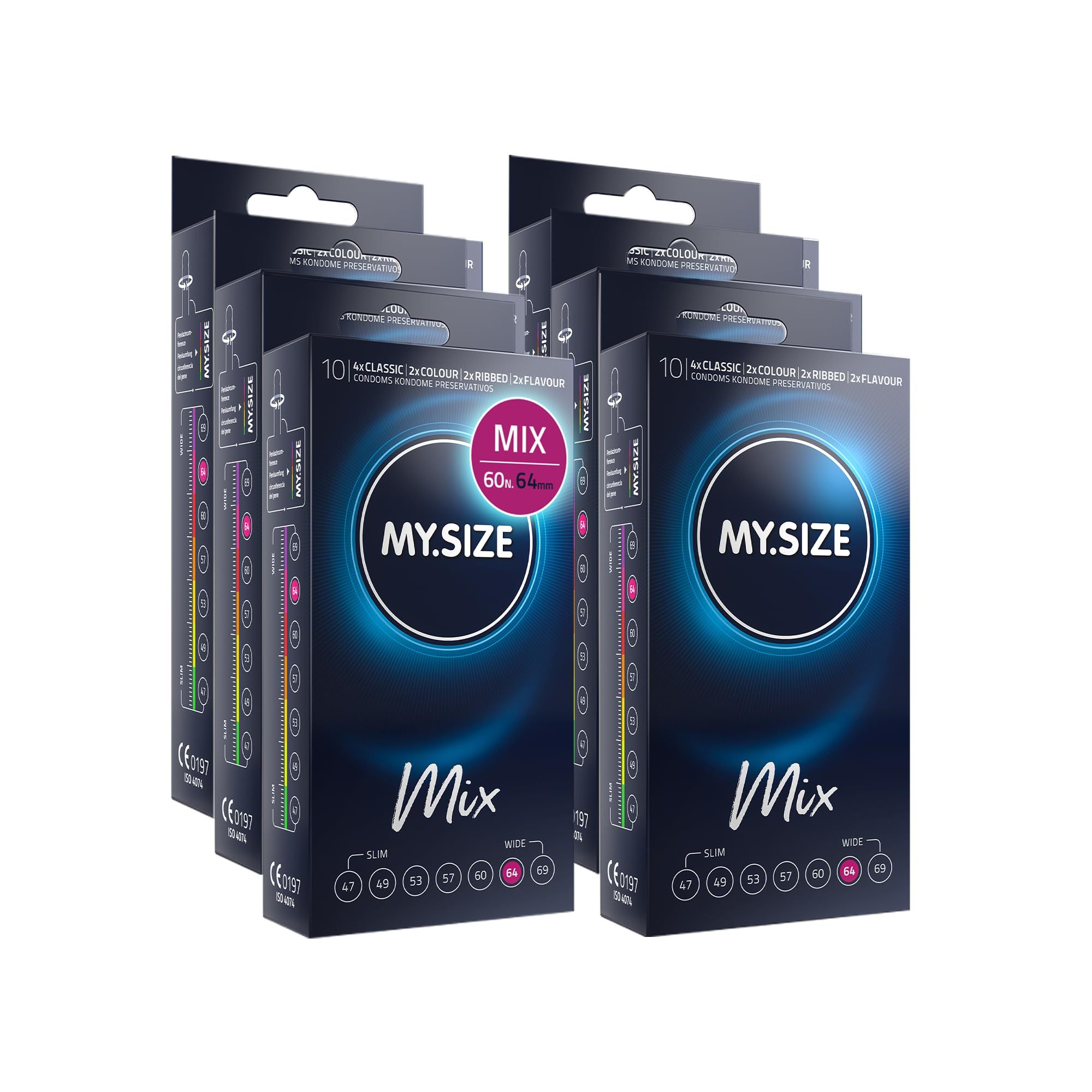 MY.SIZE Mix Set Preservativi Taglia 6 64mm