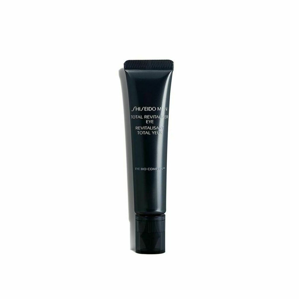 Tubo nero con tappo nero. Scritta SHISEIDO MEN. Su sfondo bianco.
