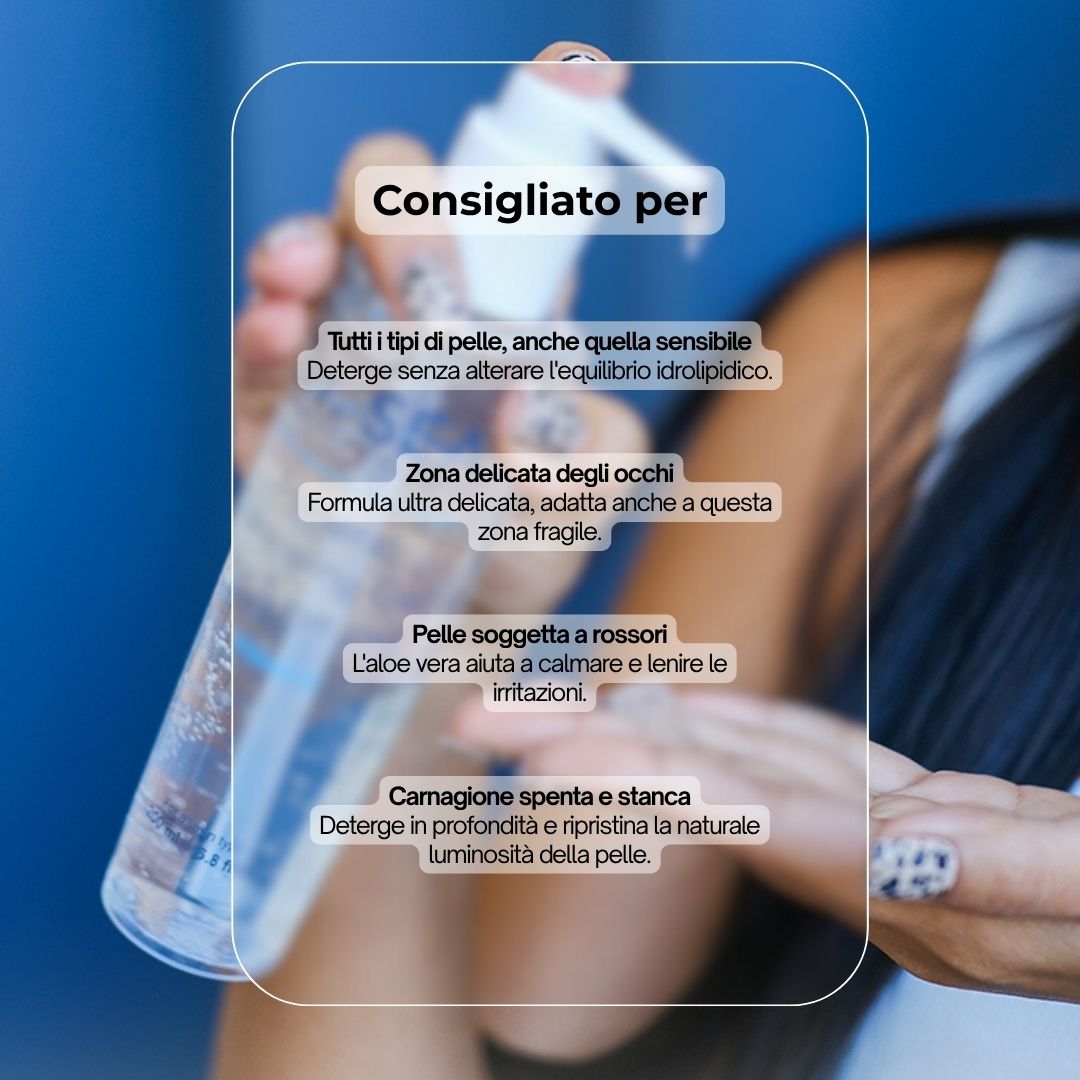 Flacone di prodotto con testo. Testo: Consigliato per. Dr. Sea, Mineral Cleansing Gel, Face & eye area, Vitamina E.
