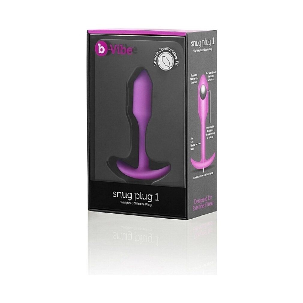 Plug anale fucsia nella confezione. Nome e logo del prodotto visibili.