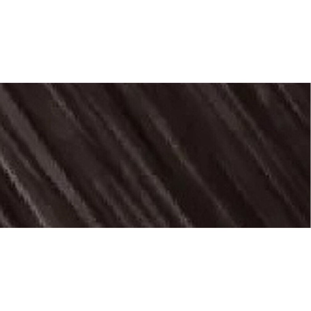 Ciocca di capelli castano scuro. Vista obliqua. Trama e colore chiaramente visibili. Nessun altro dettaglio.