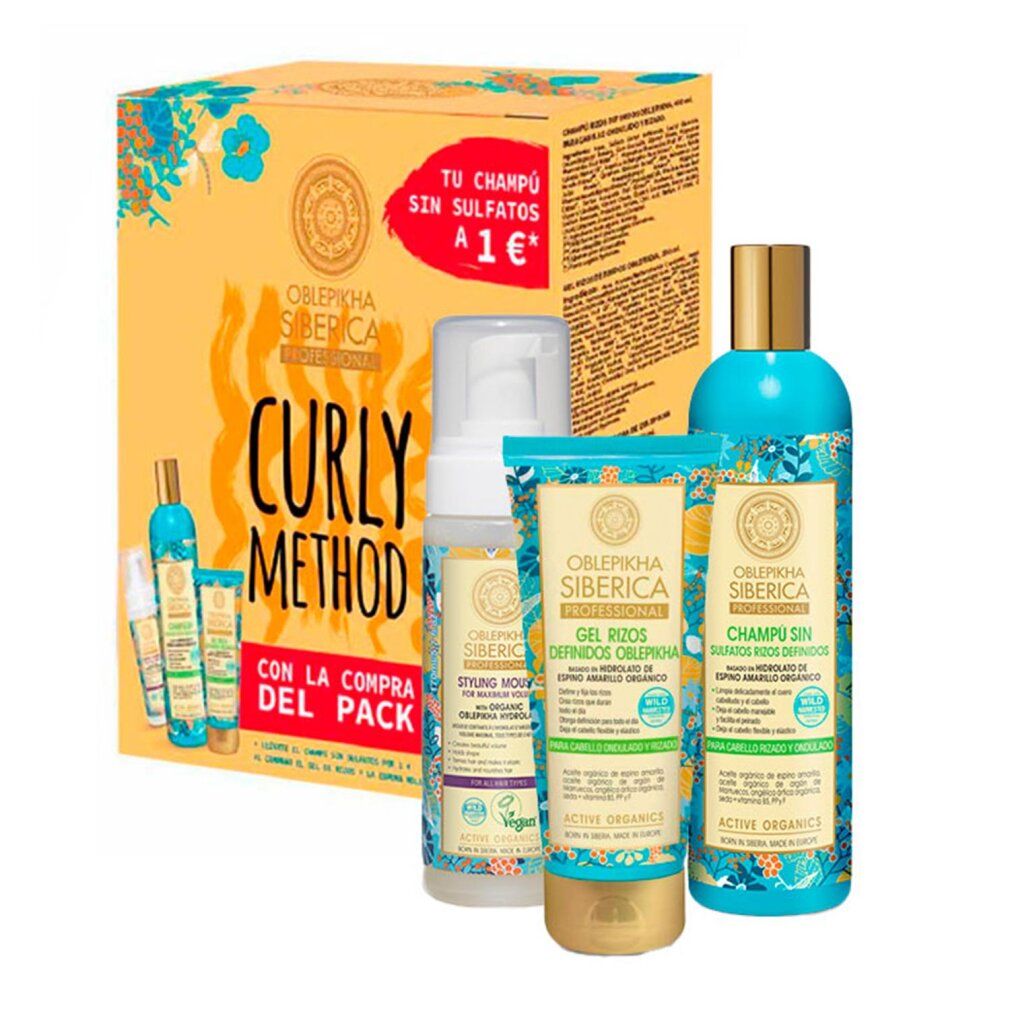 Natura Siberica Oblepikha Champu Sin Sulfatos Rizos  Gel De Rizos  Espuma