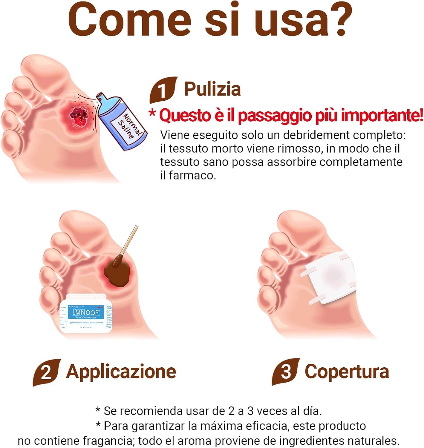 LMNOOP crema per piaghe da decubito e unguento per la cura della pelle