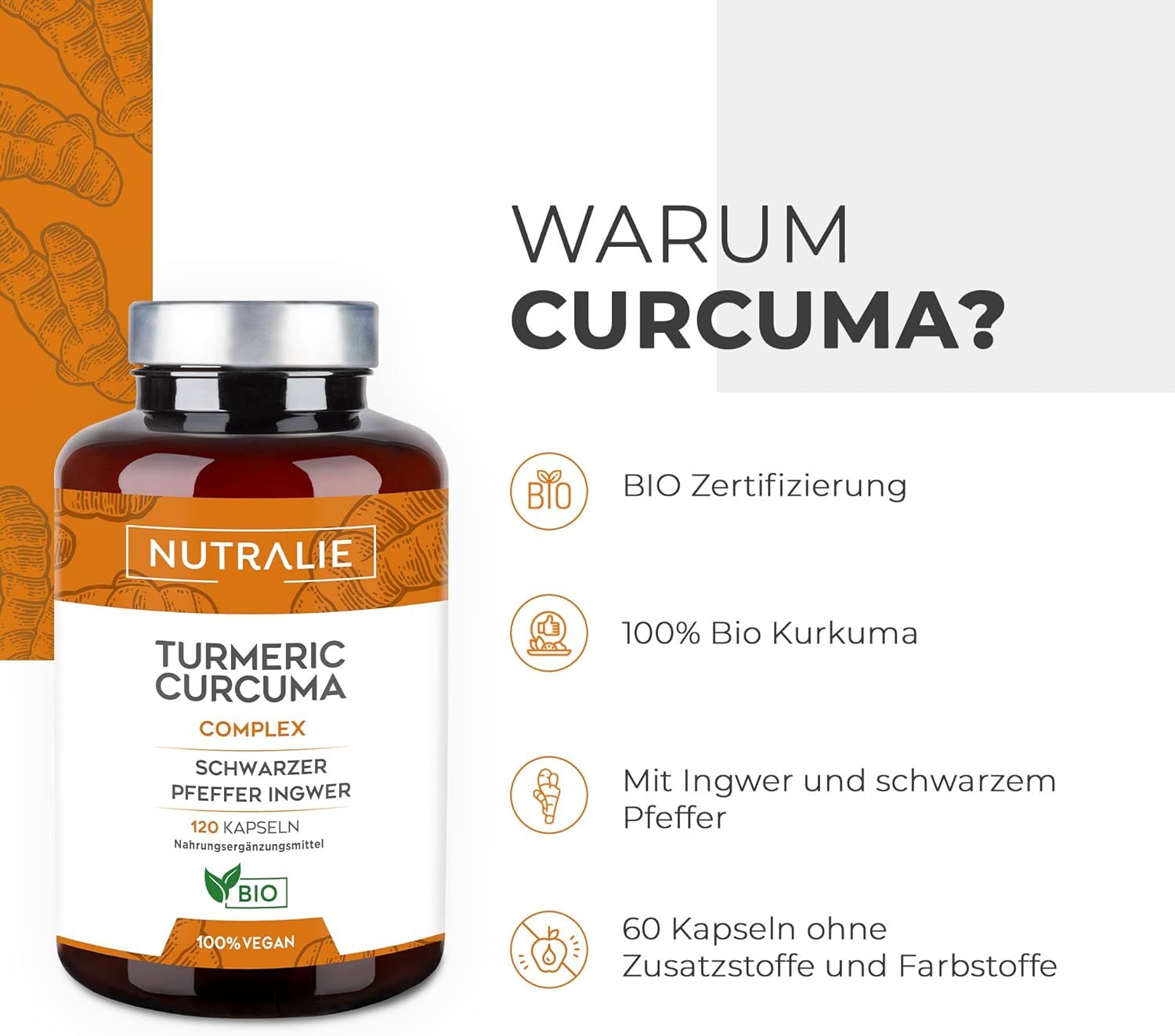 Nutralie Curcuma Capsule Biologiche Alto Dosaggio