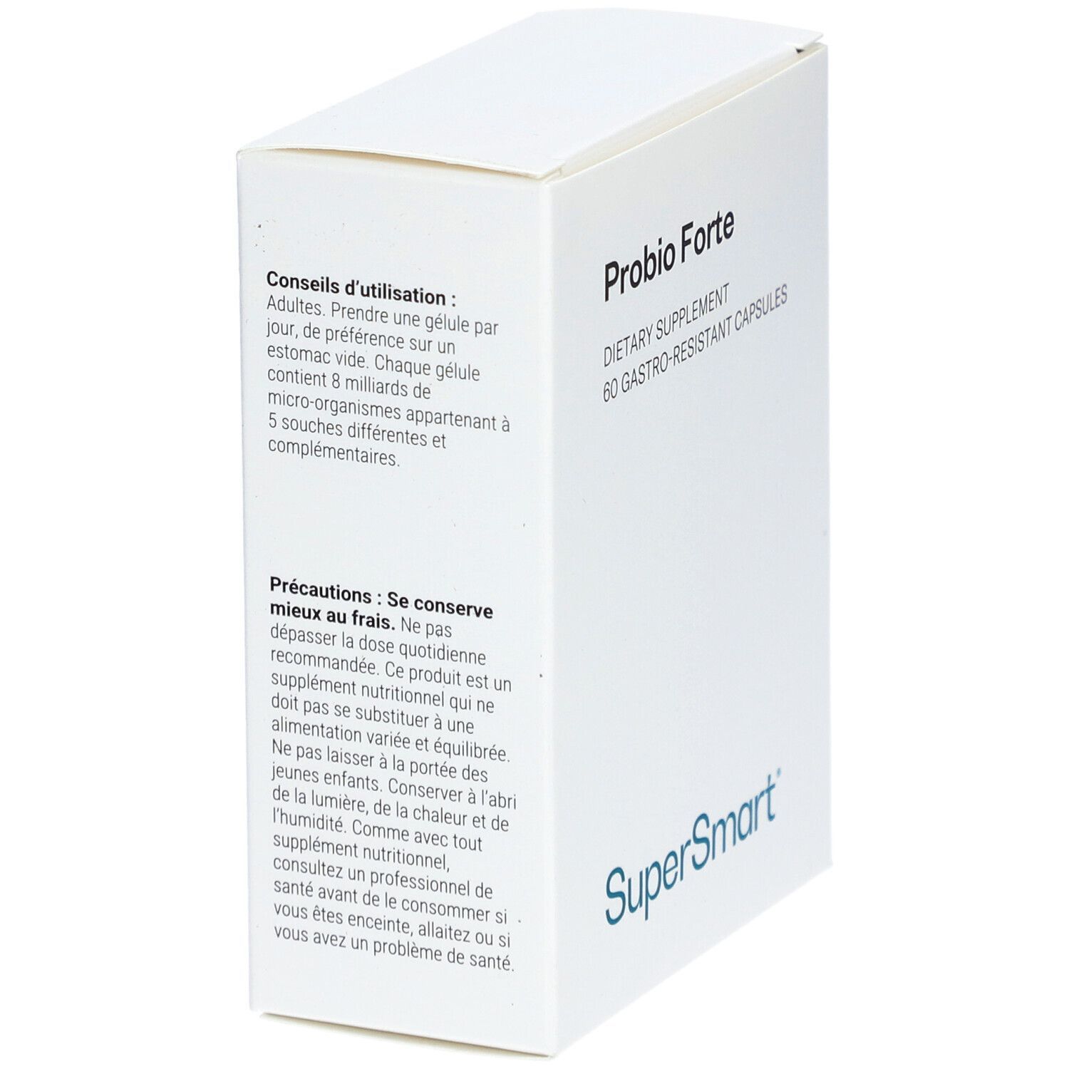 Probio Forte Integratore alimentare, 60 capsule gastroresistenti. Marca: SuperSmart.