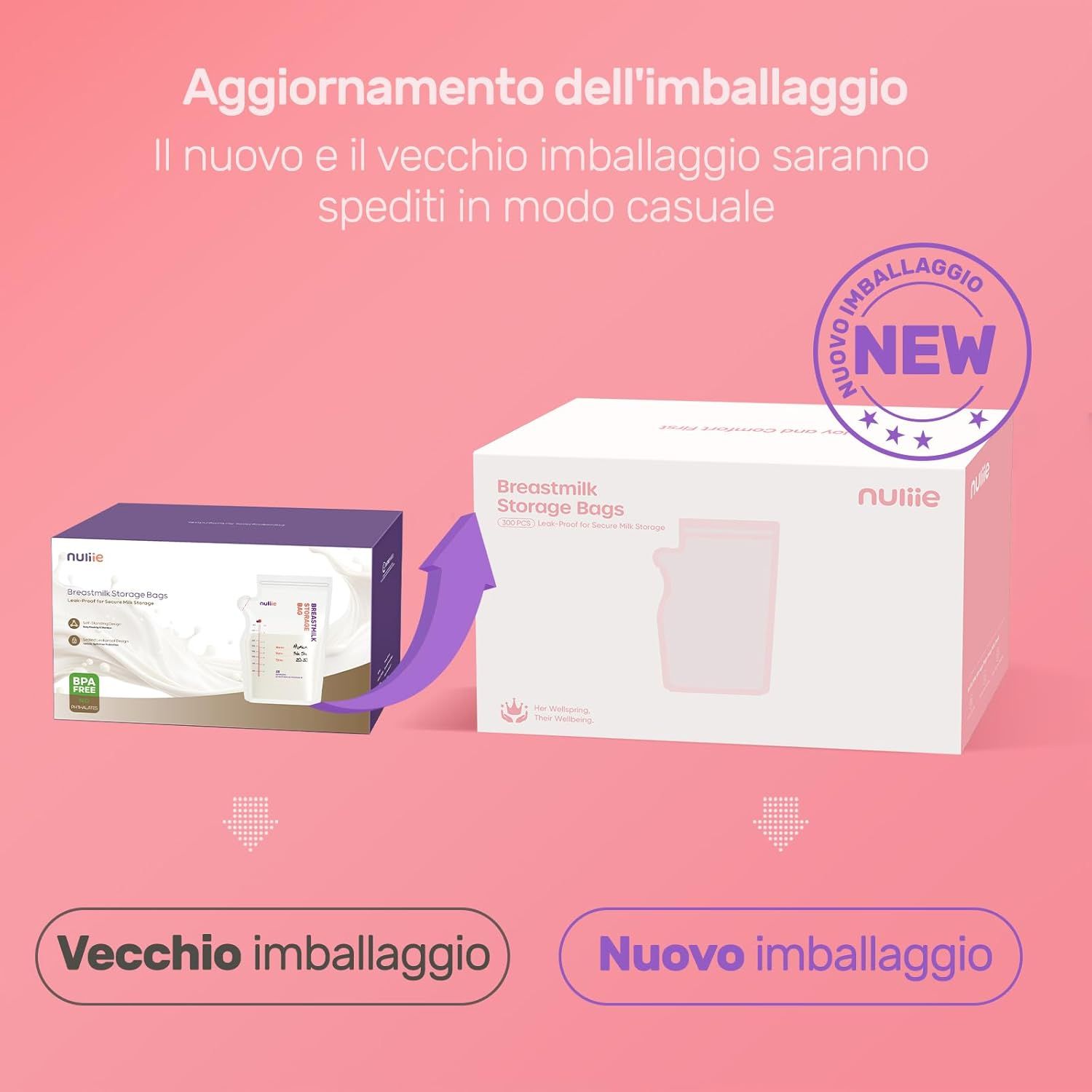 Nuliie 50 Sacchetti per Latte Materno