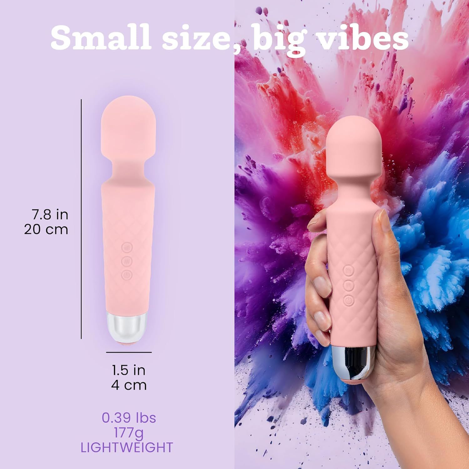 Oliver James Vibratore per donne – Silenzioso e potente, colore rosa pastello