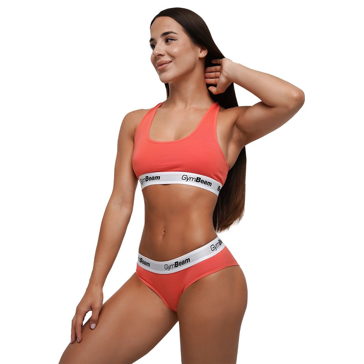 GymBeam Slip donna 3Pack classic in cotone ed elastan Strawberry Red