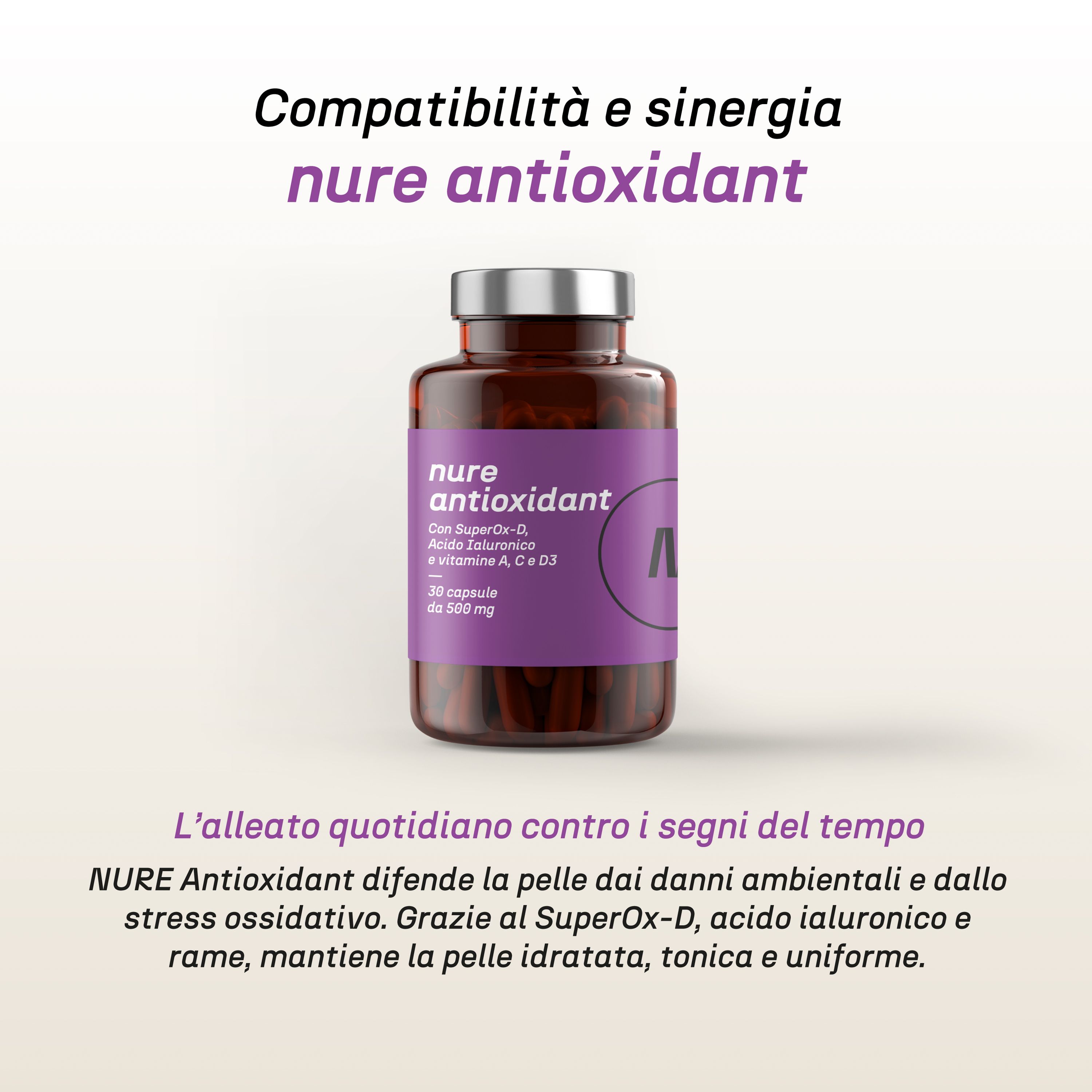 NURE Skin Balance 60 cps da 600 mg | Integratore pelle e acne