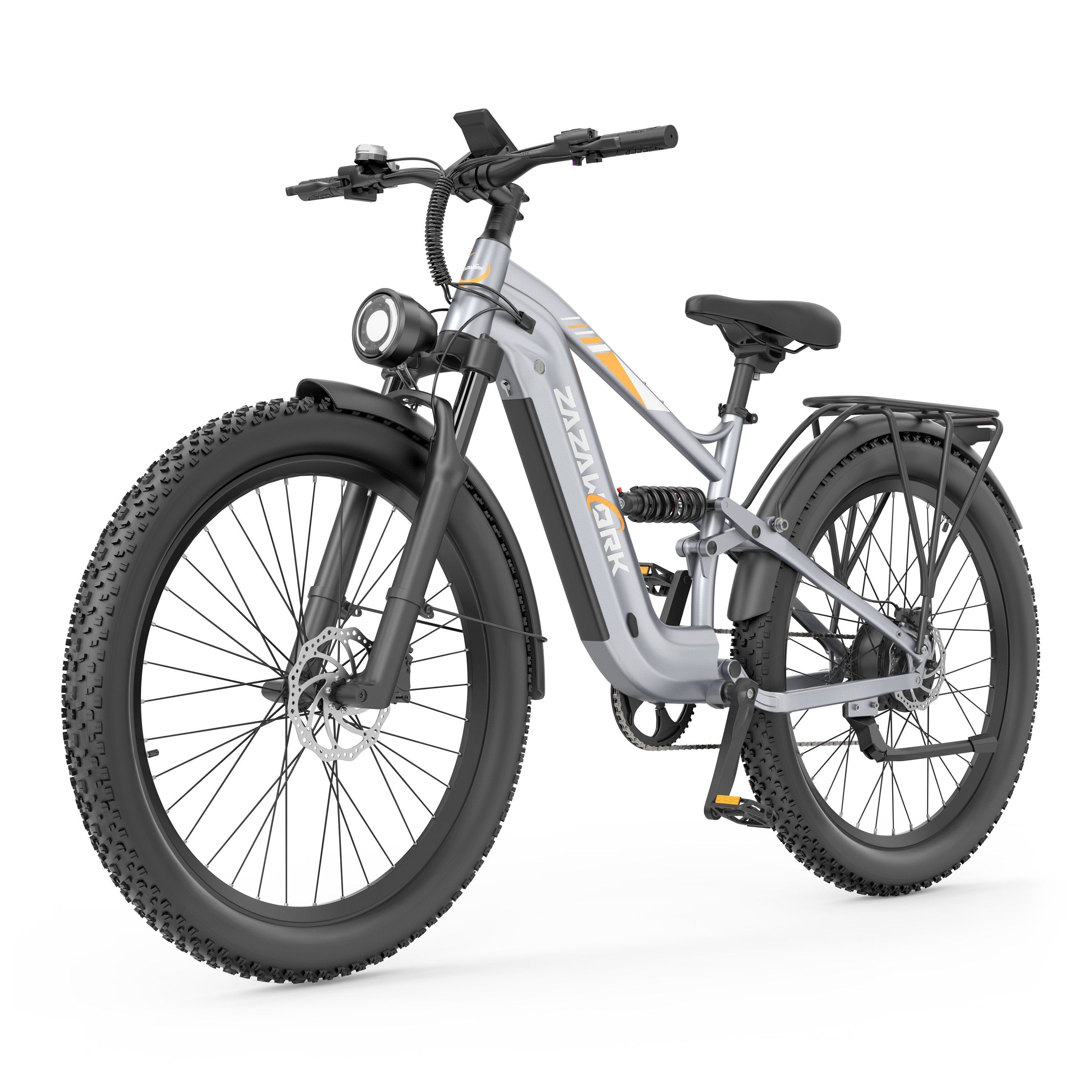 ZAZAWORK CF500 Mountain bike elettrica, batteria da 48 V 20 Ah, autonomia di 90 km