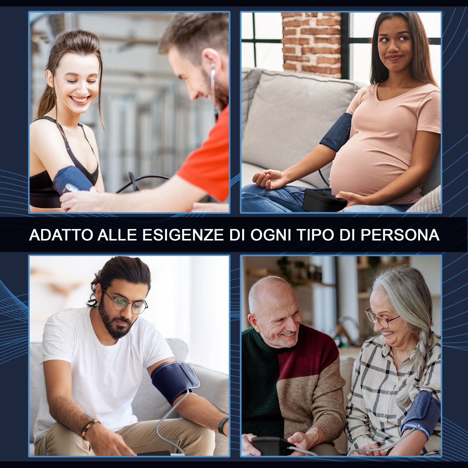 Dinamicamed A-158 Misuratore pressione da braccio, alta precisione, 2*90 memorie