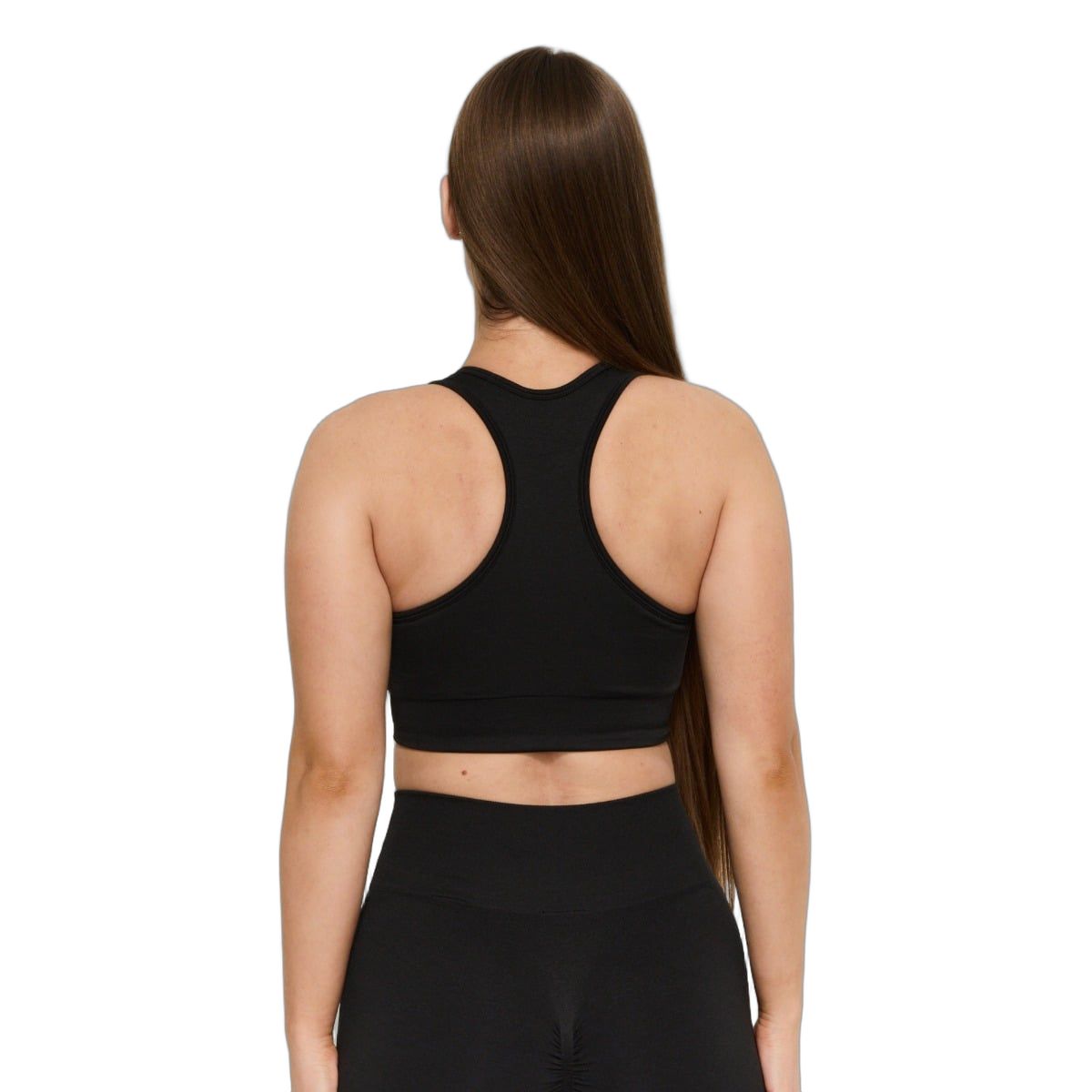 GymBeam Reggiseno sportivo donna FLO Graphite con spalline larghe senza chiusura