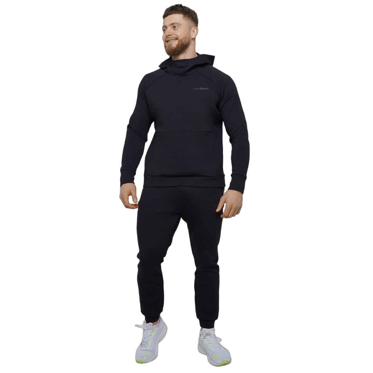 GymBeam Joggers uomo slim con cordoncino e tasche zip Agile Onyx
