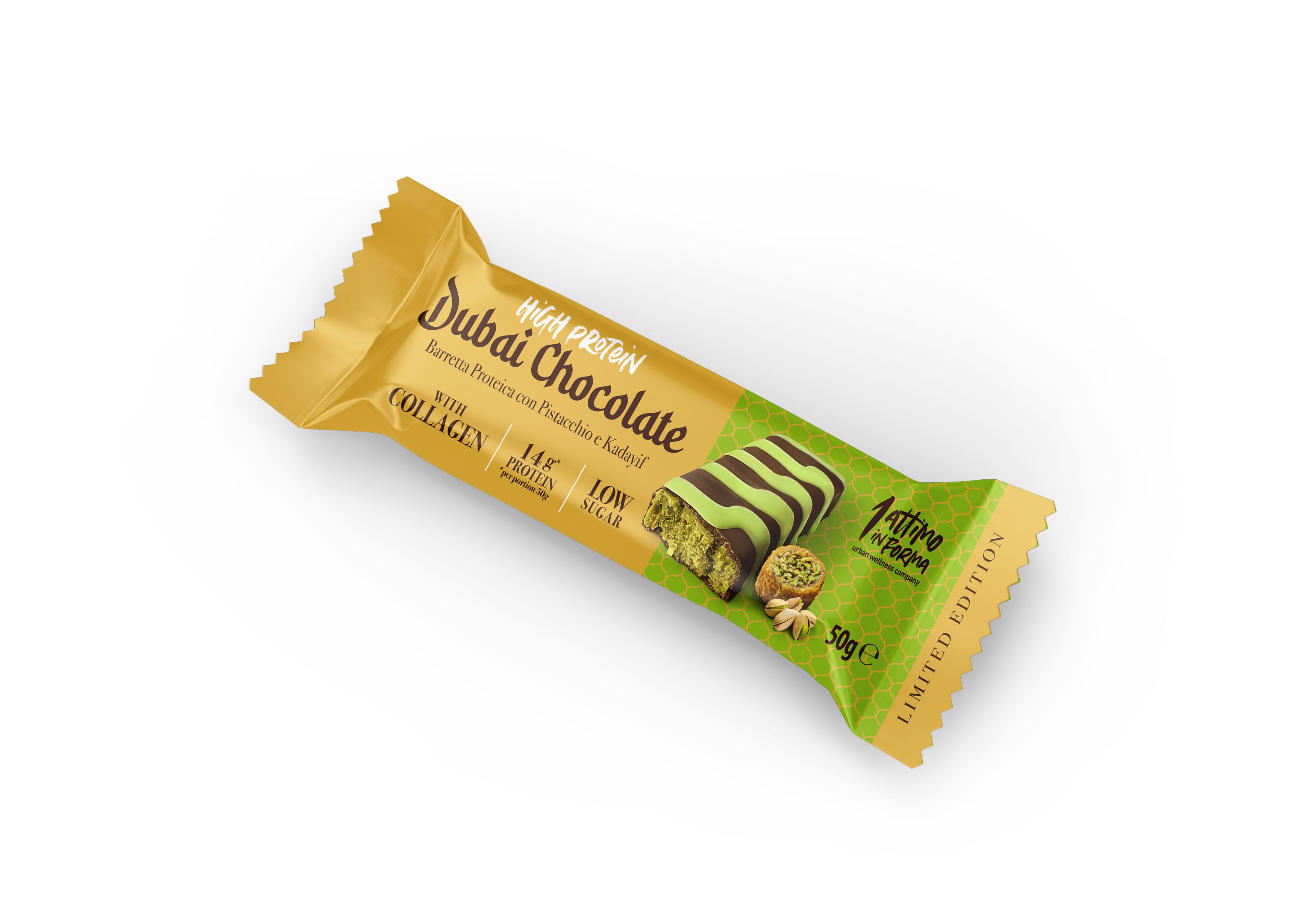 1attimoinforma 12 Barrette Proteiche Dubai Chocolate