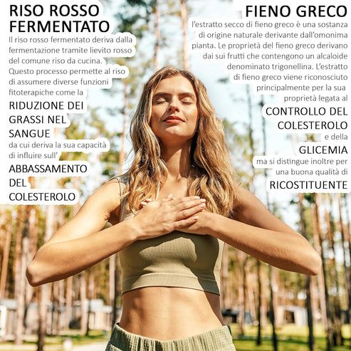 Flacone di integratore alimentare COLEScontrol, con simbolo di cuore e elenco ingredienti.