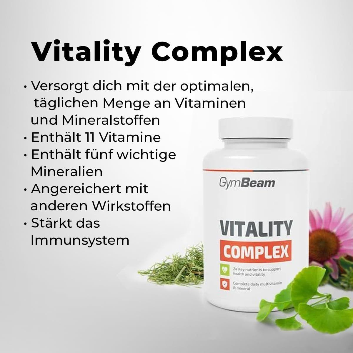 GymBeam Vitality Complex multivitaminico funzioni vitali