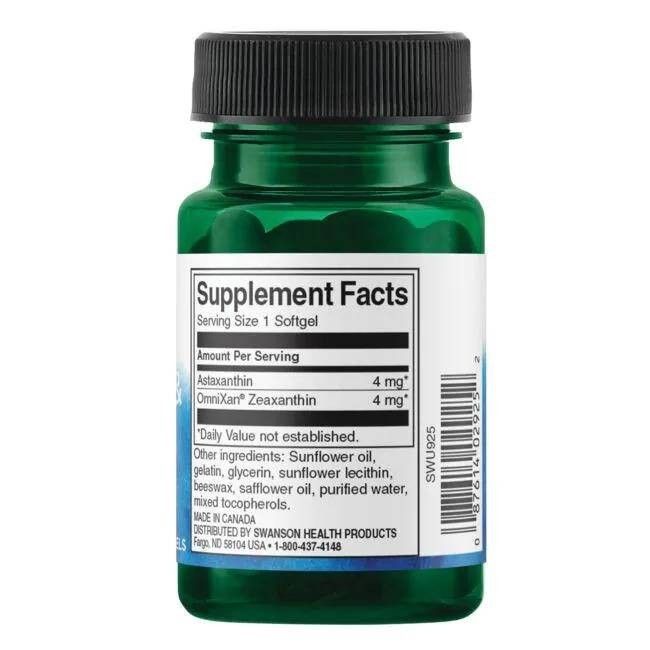 Retro di un flacone verde. Contiene informazioni sugli ingredienti e sui valori nutrizionali.