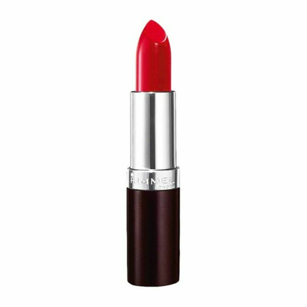 Rossetto rosso, con base marrone e parte centrale argentata.
