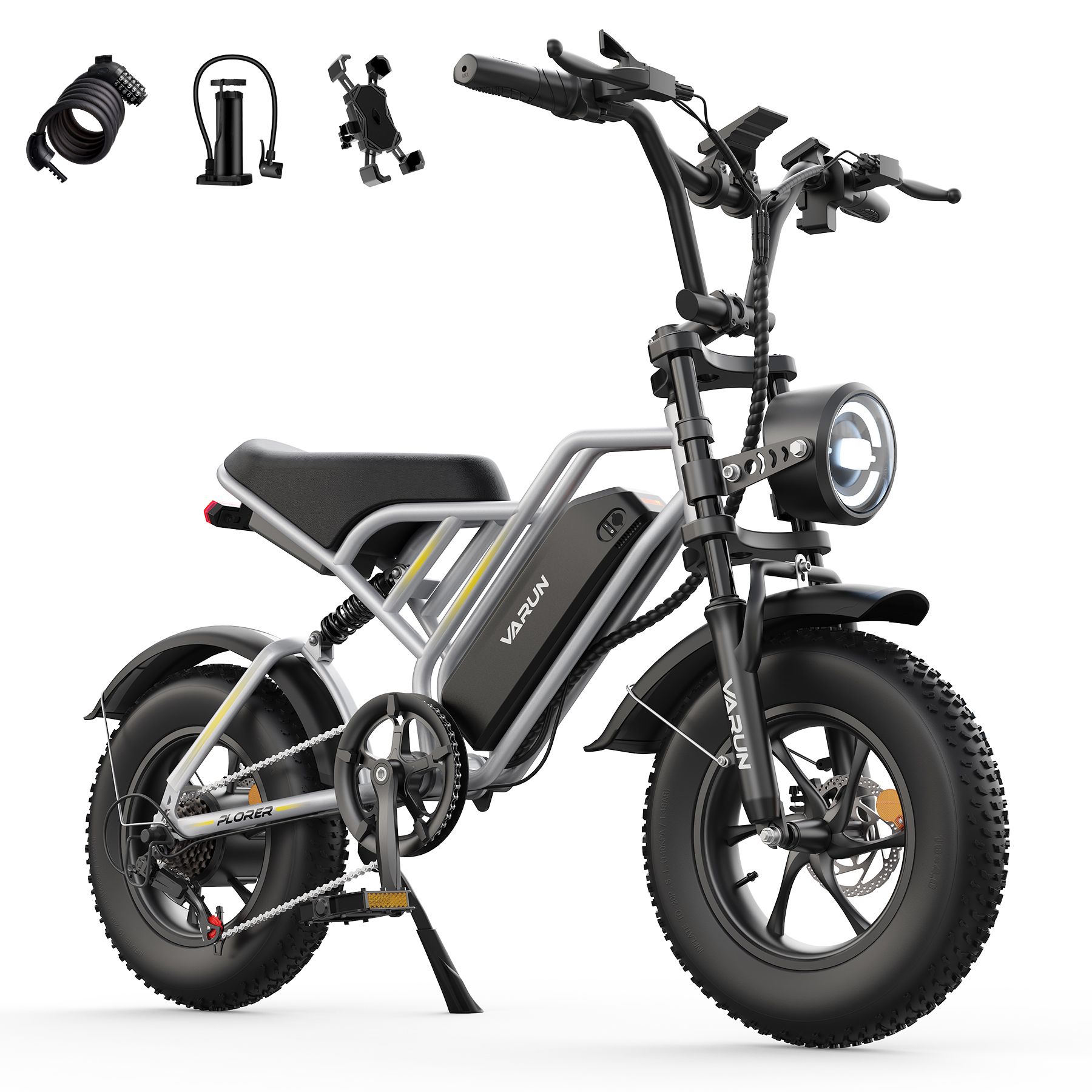 Bicicletta elettrica VARUN PLORER con batteria rimovibile da 624 Wh