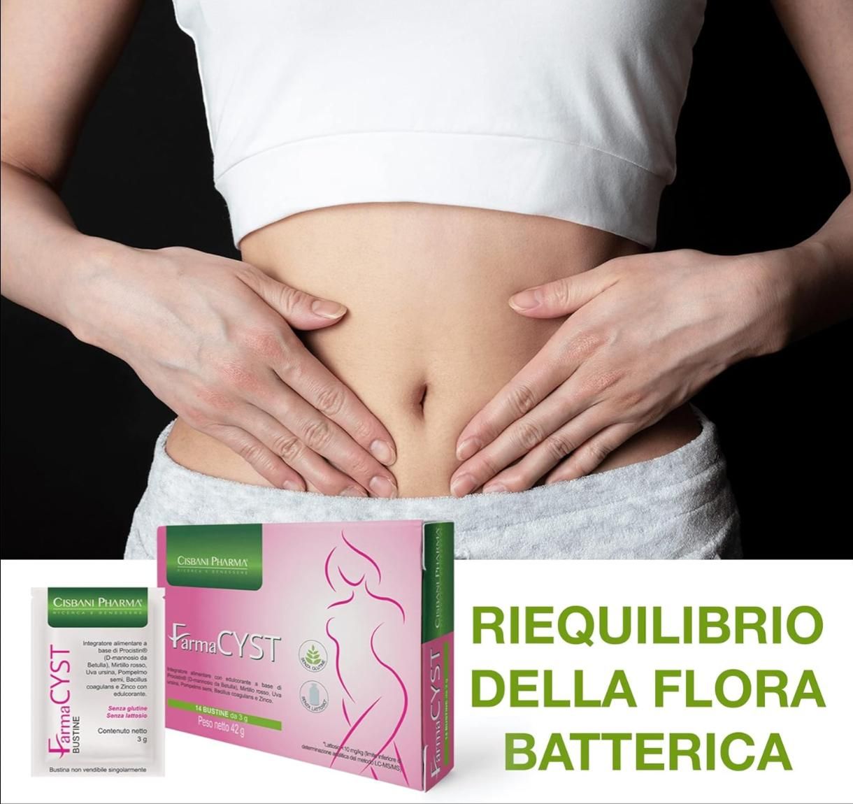 Cisbani Pharma Farmacyst 14 bustine - Integratore per Vie Urinarie con D Mannosio