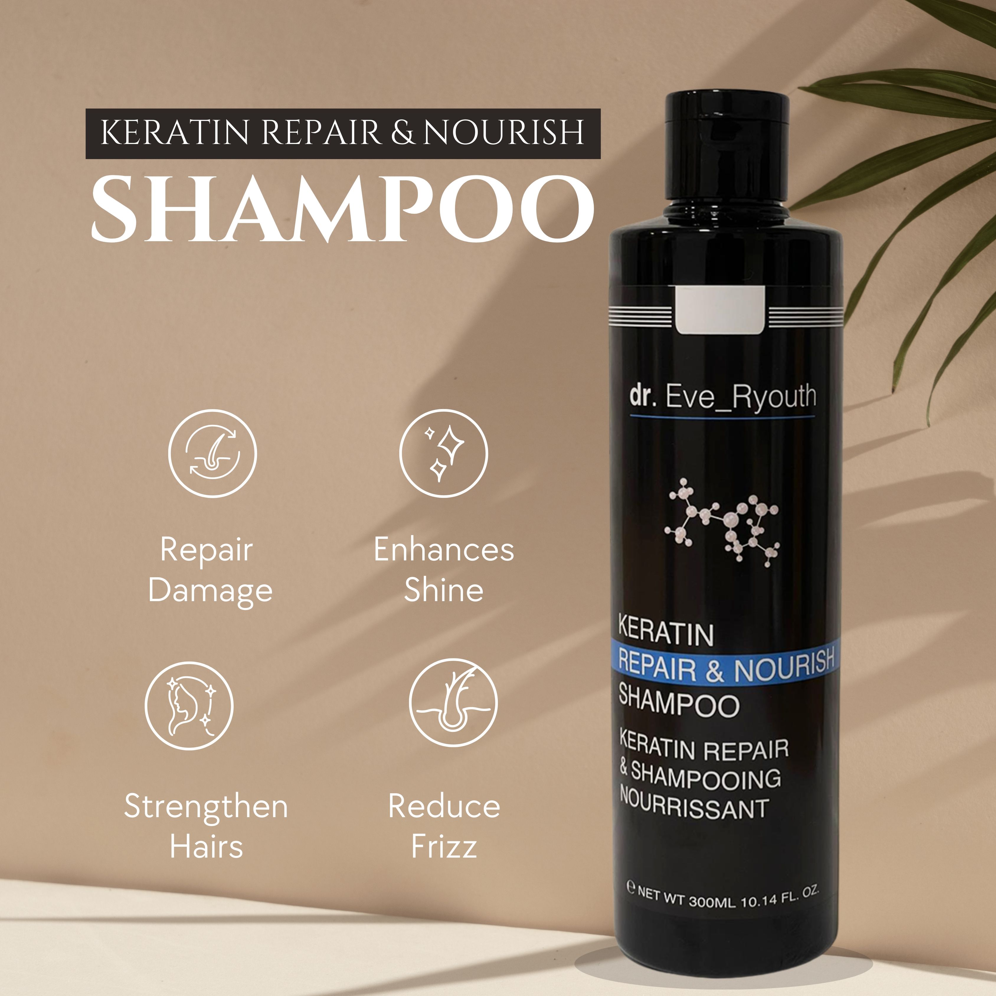 Dr. Eve_Ryouth Shampoo riparatore e nutriente alla cheratina