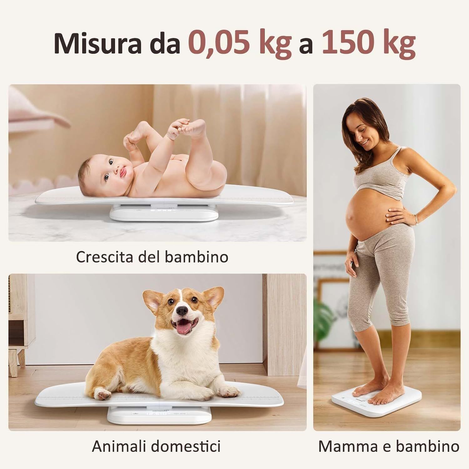 Bilancia per bambini con vassoio rimovibile Grownsy