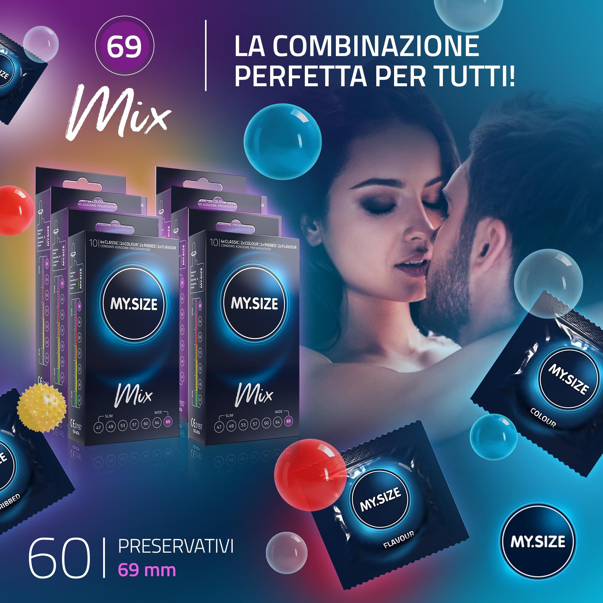 MY.SIZE Mix Set Preservativi Taglia 7 69mm