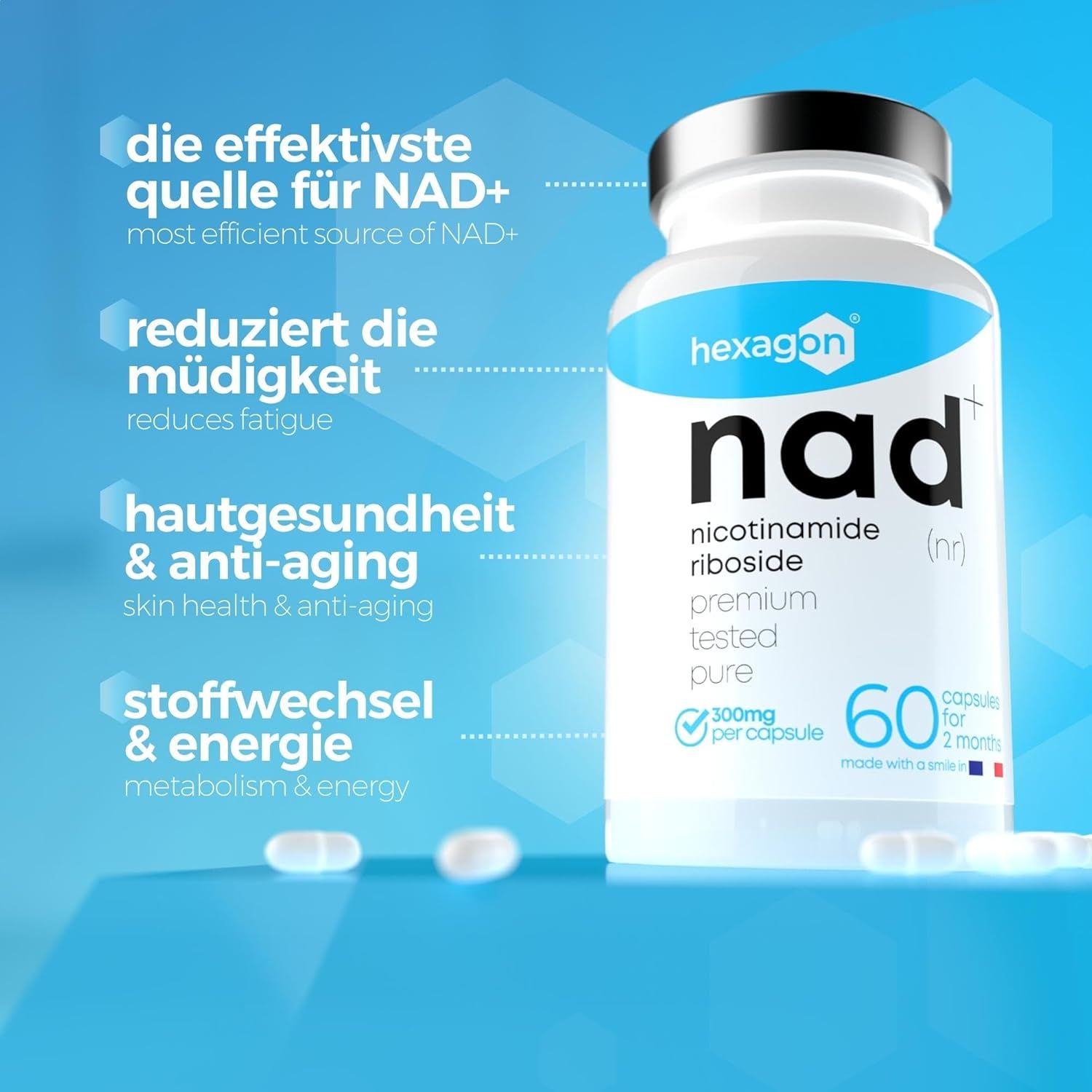 Hexagon NAD+ Nicotinamide Riboside Chloride Capsula